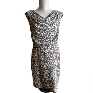 Adrianna Papell Dress bodycon party Kentucky derby summer Animal Print Size 4